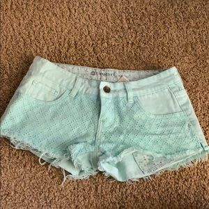 Element icy aqua shorts